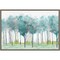 Teal Silver (Trees) by Allison Pearce 23-in. W x 16-in. H. Canvas Wall Art Print Framed in Grey